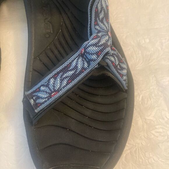 Teva Blue and Black Sandals - Picture 2 of 9